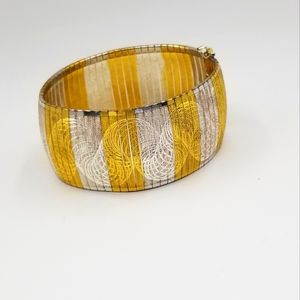 Mixed metal cuff bracelet